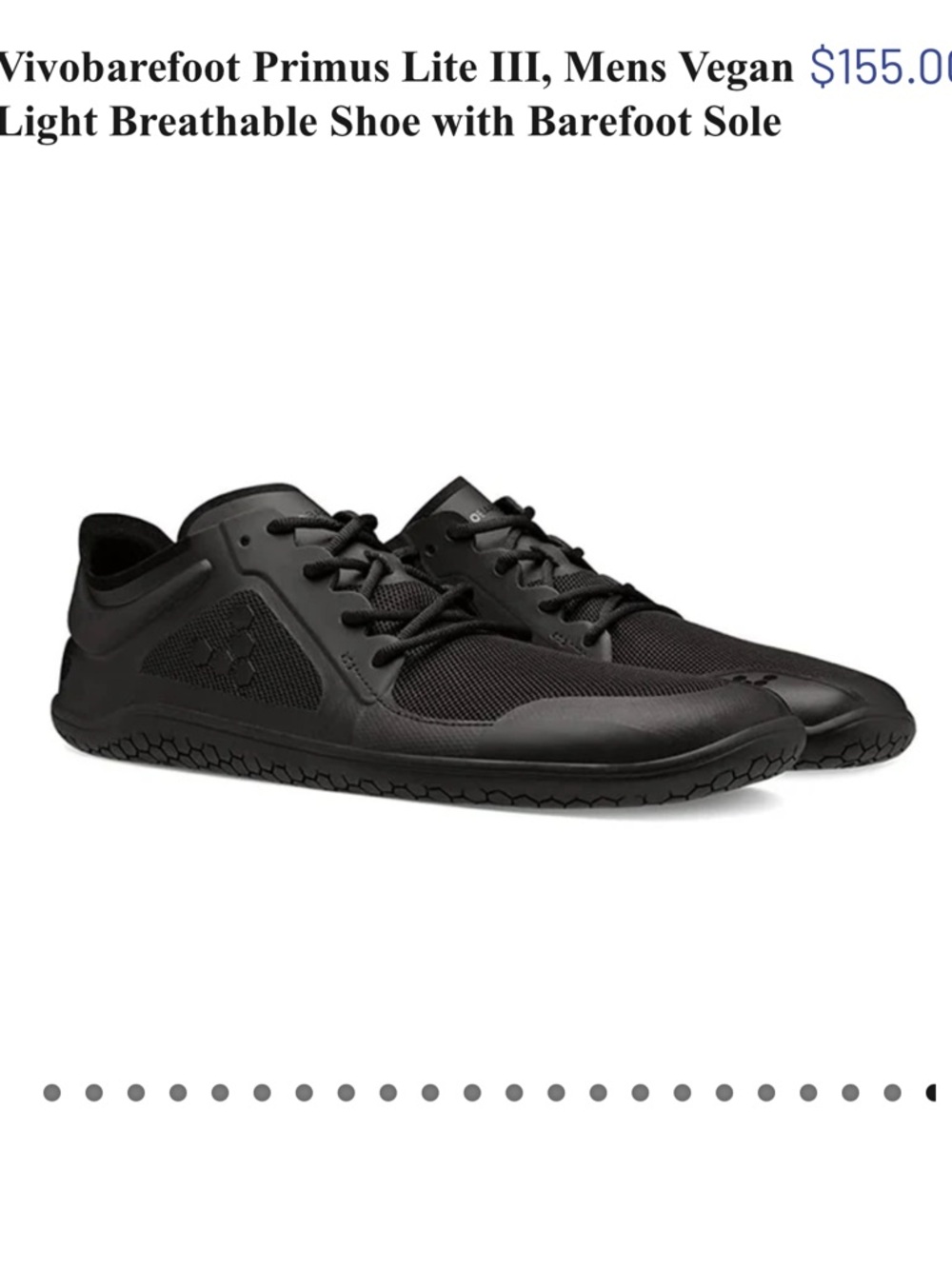 Men’s Vivo Barefoot Primus Lite III in Black Size 9 - Picture 2 of 11